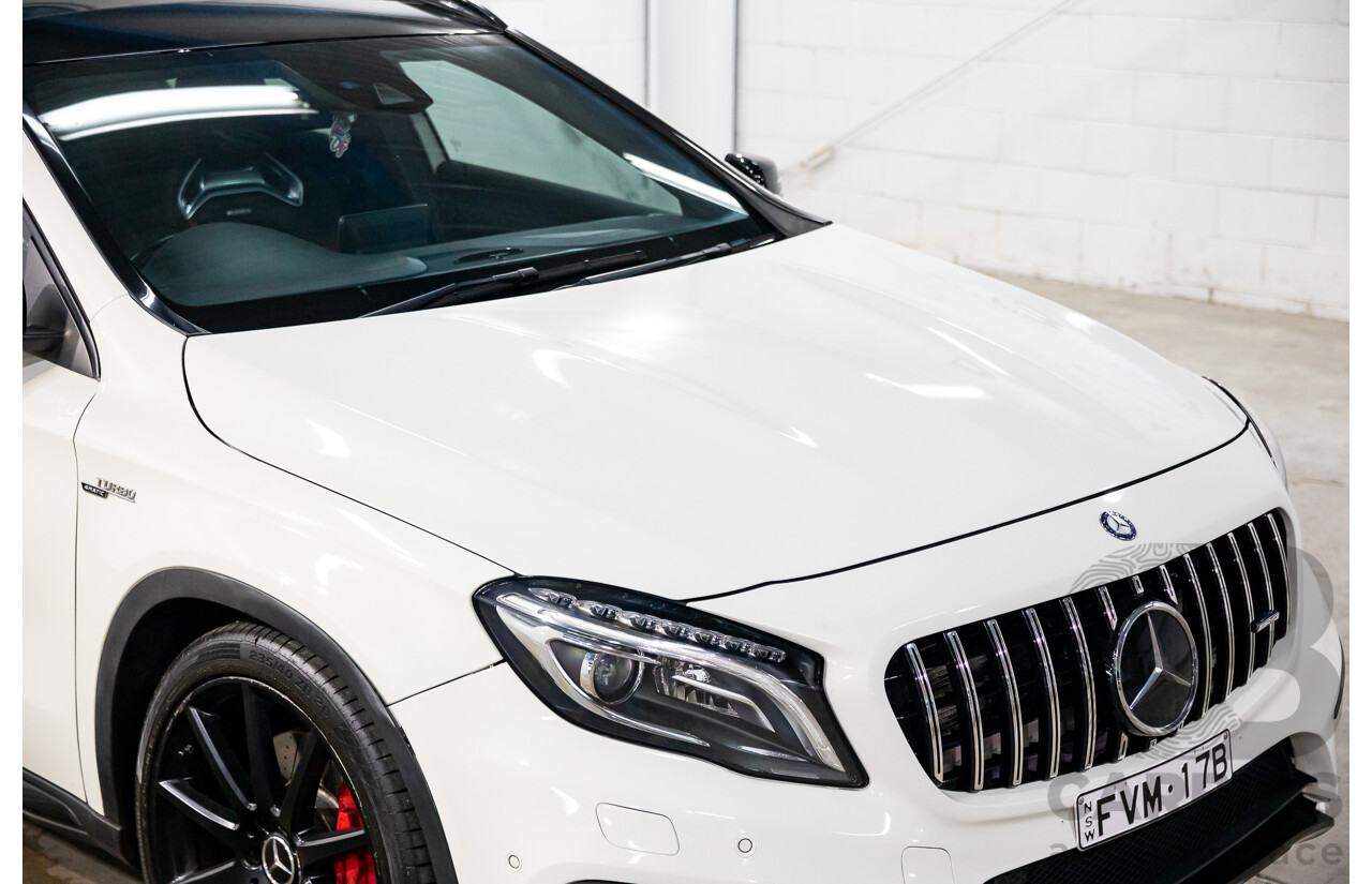 05/2016 Mercedes-Benz GLA 45 AMG 4Matic (AWD) X156 MY16 4d Wagon Cirrus White Turbo 2.0L