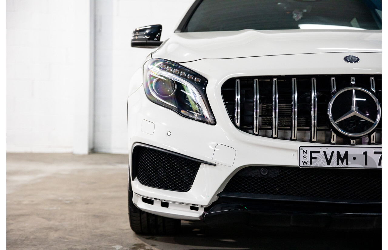 05/2016 Mercedes-Benz GLA 45 AMG 4Matic (AWD) X156 MY16 4d Wagon Cirrus White Turbo 2.0L