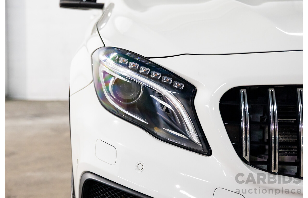 05/2016 Mercedes-Benz GLA 45 AMG 4Matic (AWD) X156 MY16 4d Wagon Cirrus White Turbo 2.0L