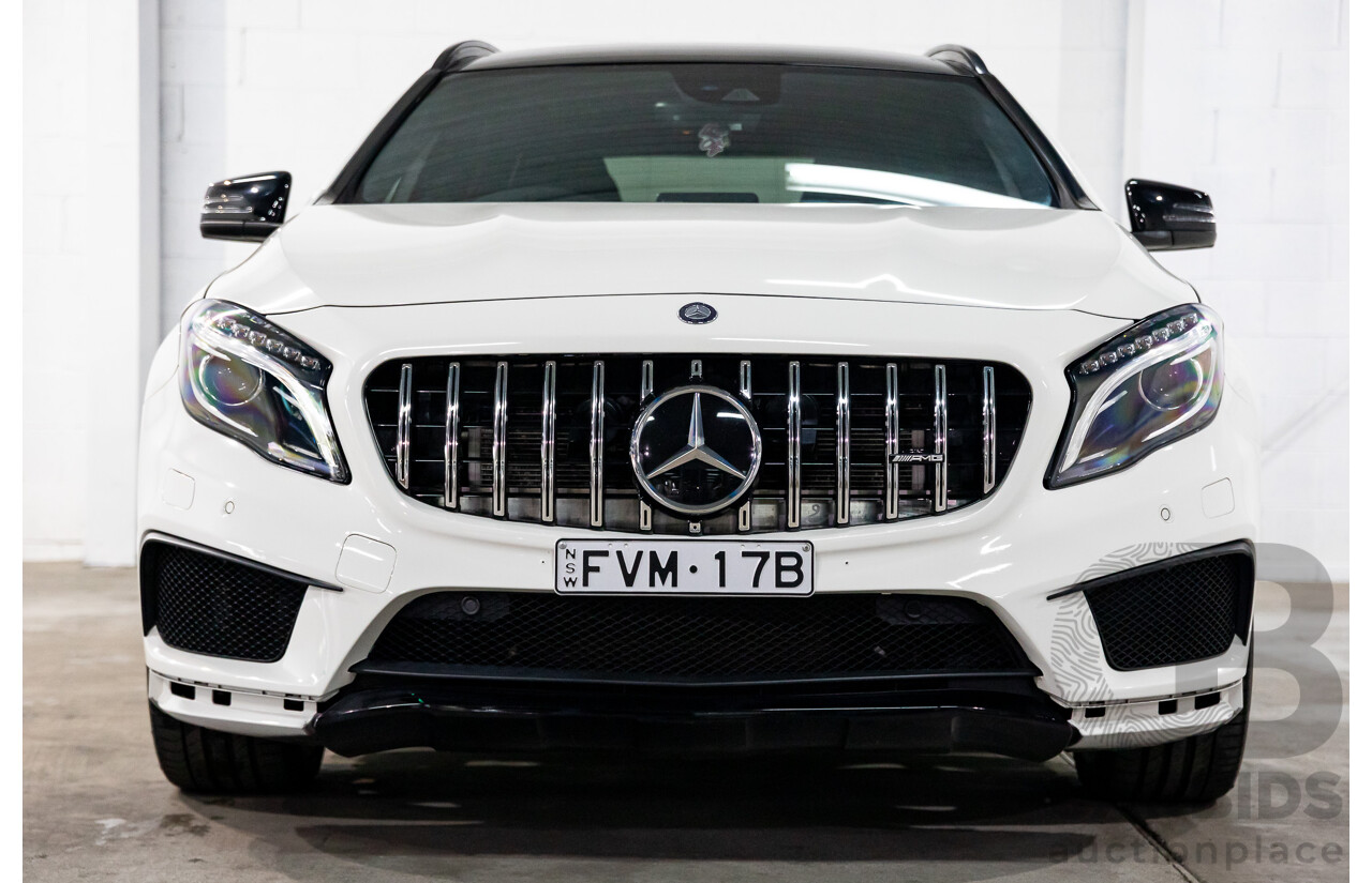 05/2016 Mercedes-Benz GLA 45 AMG 4Matic (AWD) X156 MY16 4d Wagon Cirrus White Turbo 2.0L