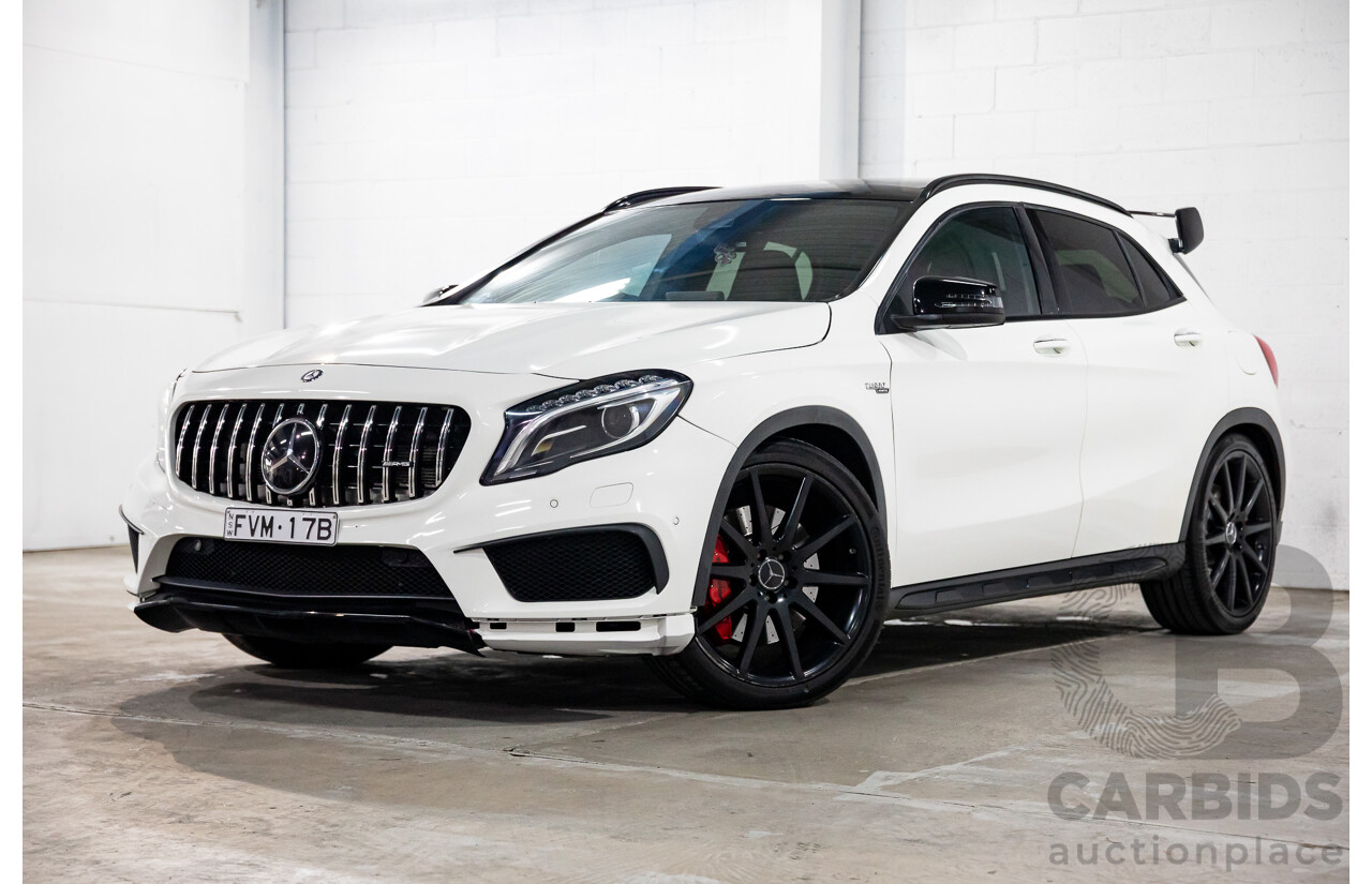 05/2016 Mercedes-Benz GLA 45 AMG 4Matic (AWD) X156 MY16 4d Wagon Cirrus White Turbo 2.0L