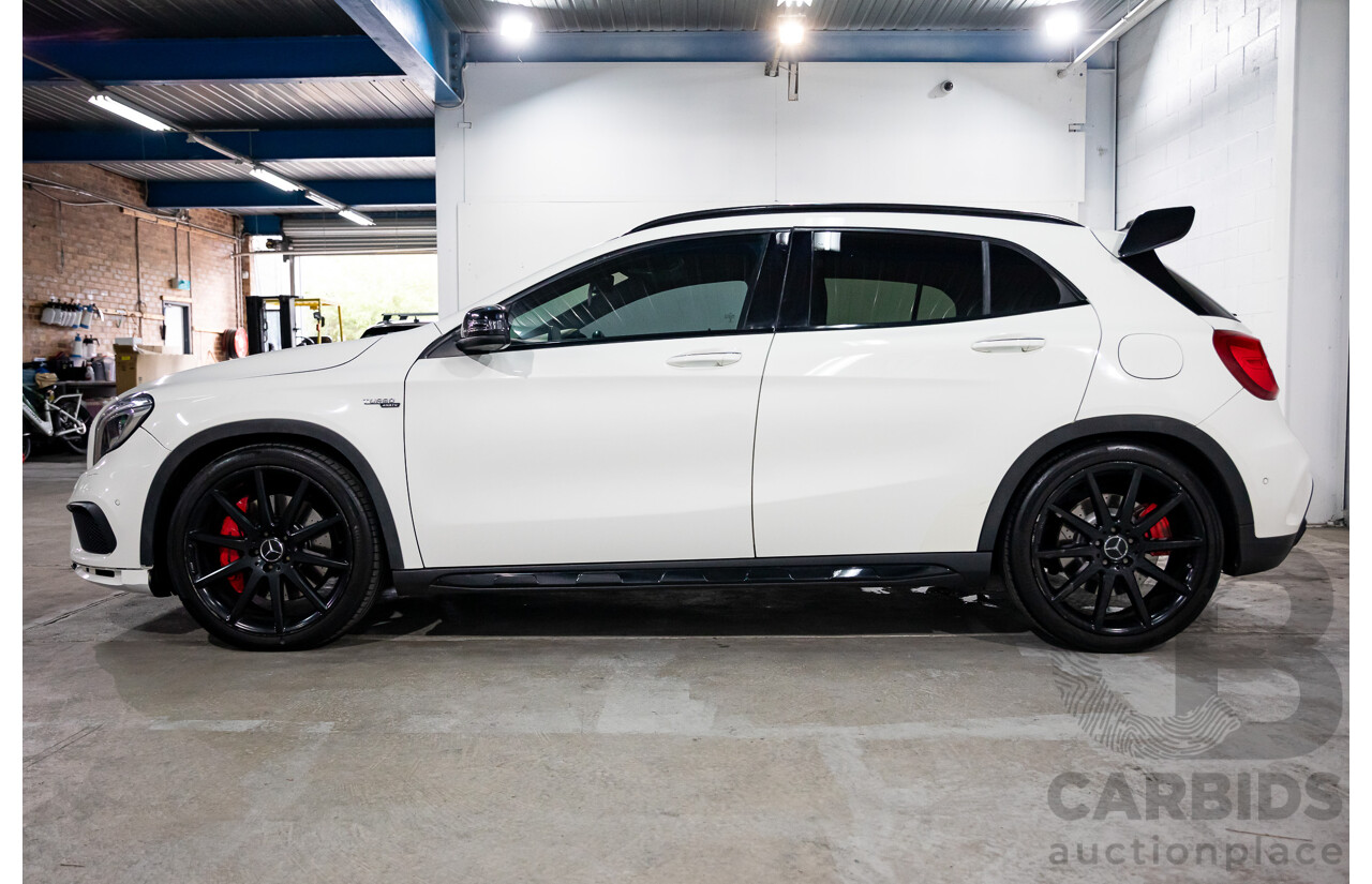 05/2016 Mercedes-Benz GLA 45 AMG 4Matic (AWD) X156 MY16 4d Wagon Cirrus White Turbo 2.0L