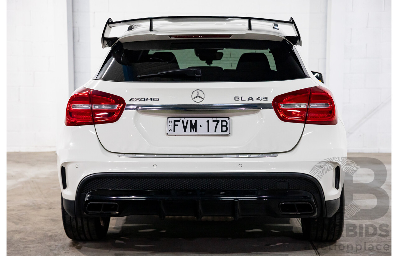 05/2016 Mercedes-Benz GLA 45 AMG 4Matic (AWD) X156 MY16 4d Wagon Cirrus White Turbo 2.0L