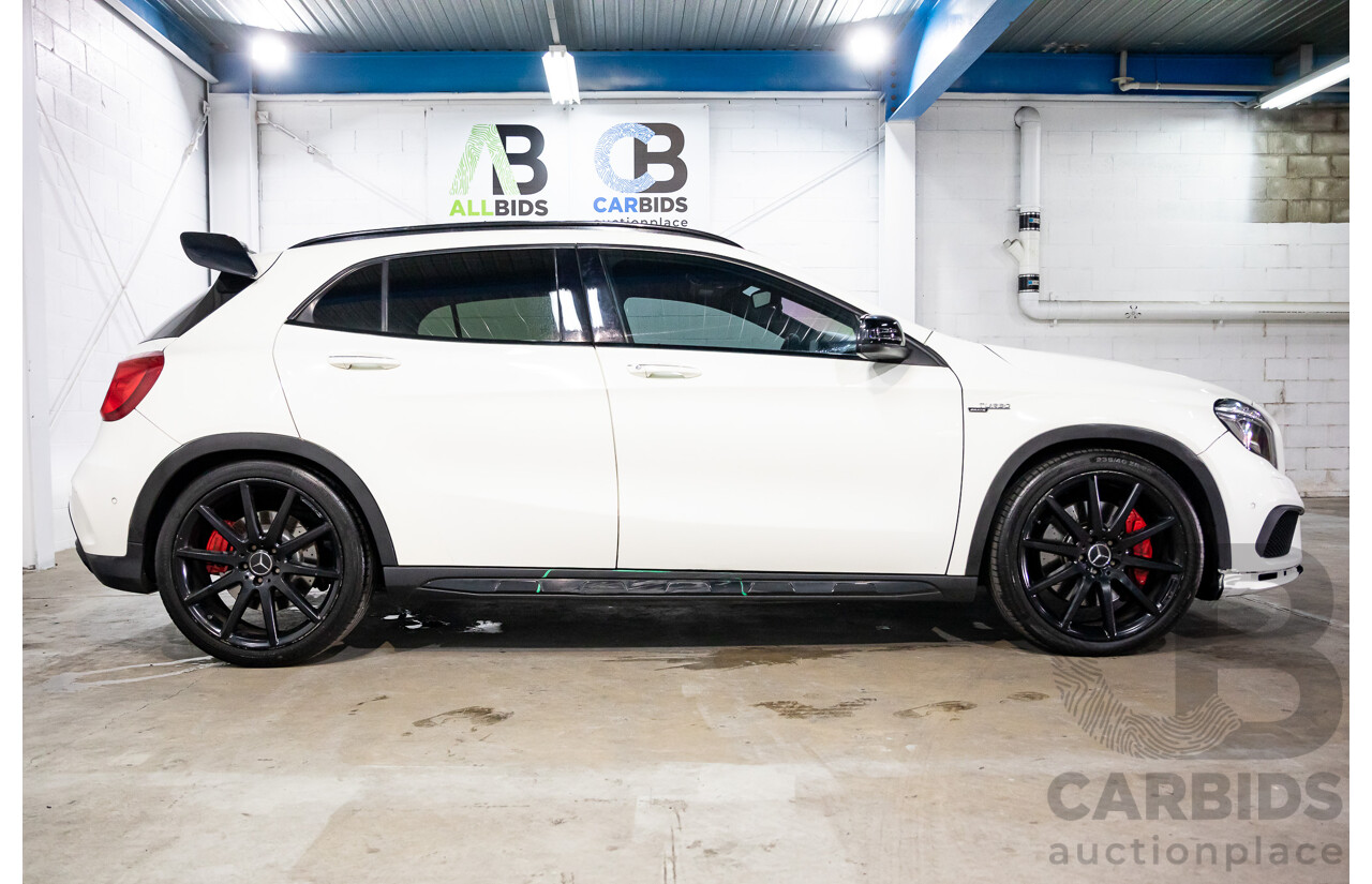 05/2016 Mercedes-Benz GLA 45 AMG 4Matic (AWD) X156 MY16 4d Wagon Cirrus White Turbo 2.0L