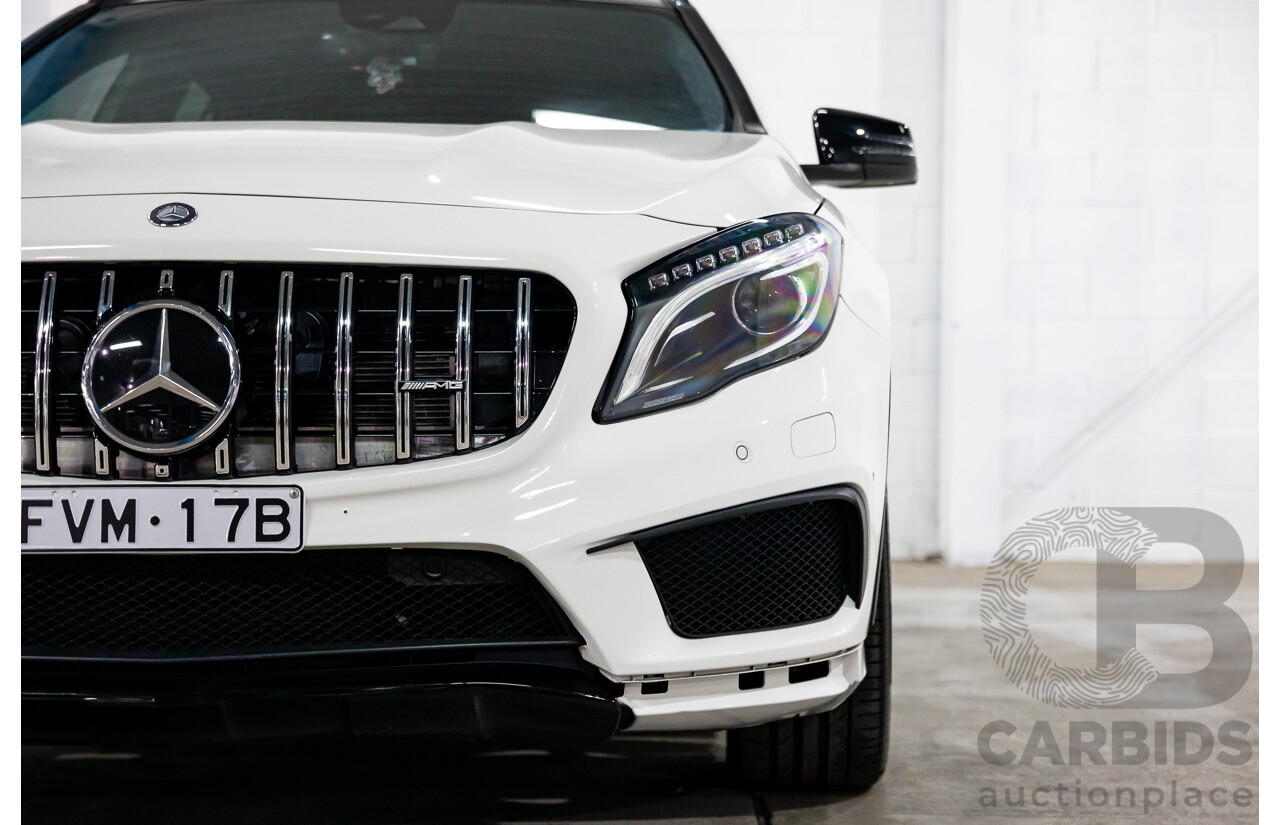 05/2016 Mercedes-Benz GLA 45 AMG 4Matic (AWD) X156 MY16 4d Wagon Cirrus White Turbo 2.0L