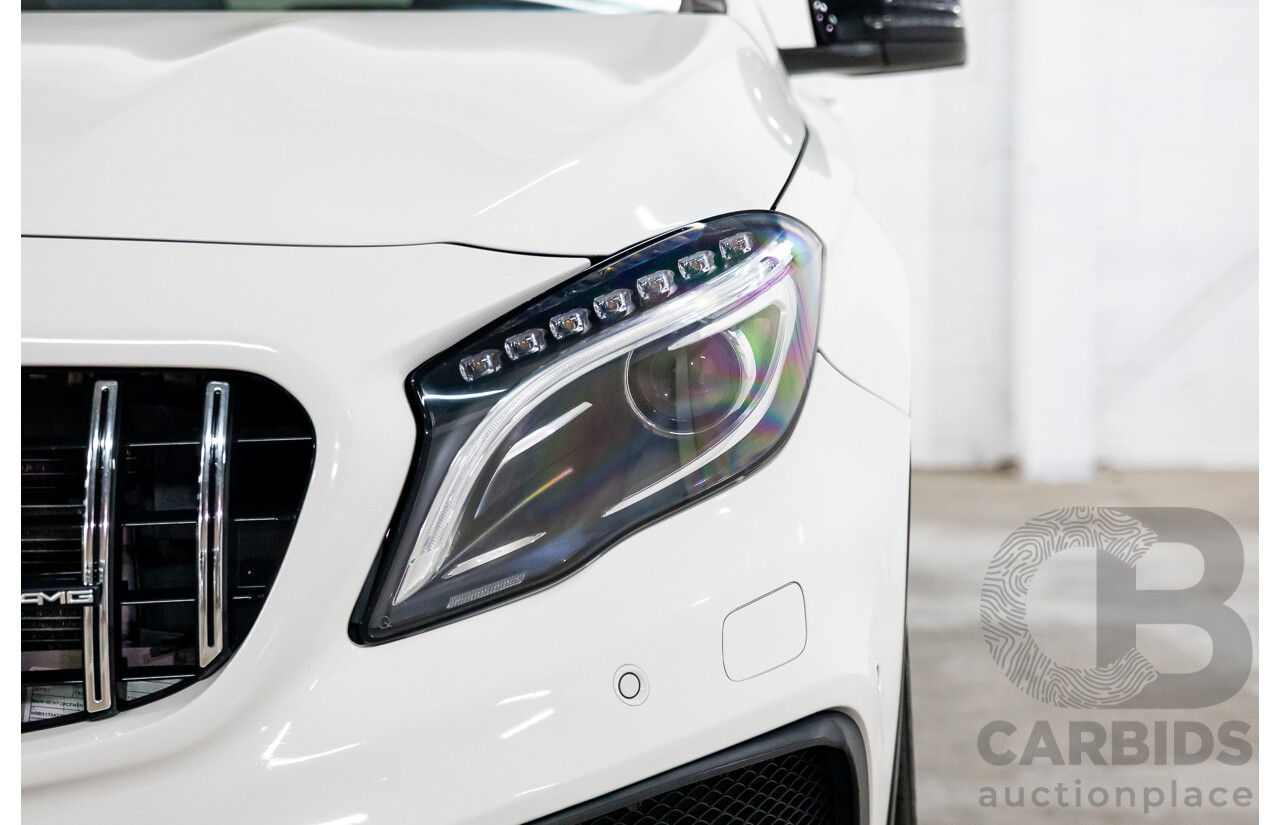 05/2016 Mercedes-Benz GLA 45 AMG 4Matic (AWD) X156 MY16 4d Wagon Cirrus White Turbo 2.0L