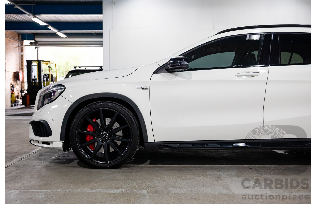05/2016 Mercedes-Benz GLA 45 AMG 4Matic (AWD) X156 MY16 4d Wagon Cirrus White Turbo 2.0L
