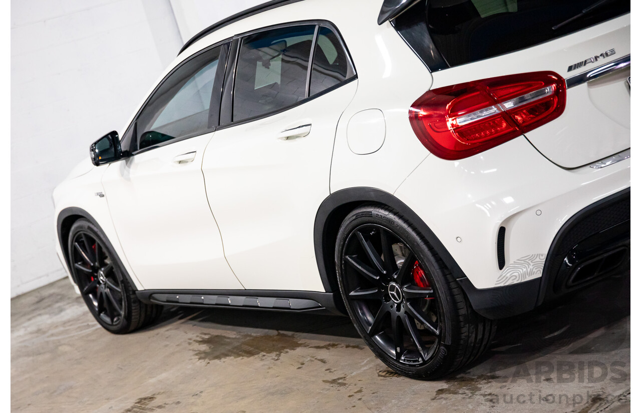 05/2016 Mercedes-Benz GLA 45 AMG 4Matic (AWD) X156 MY16 4d Wagon Cirrus White Turbo 2.0L