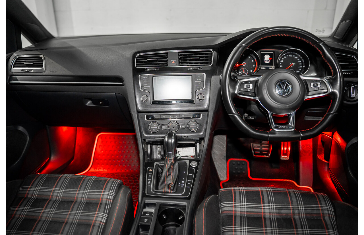 8/2016 Volkswagen Golf GTi AU MY16 5d Hatchback Deep Black Pearl Turbo 2.0L