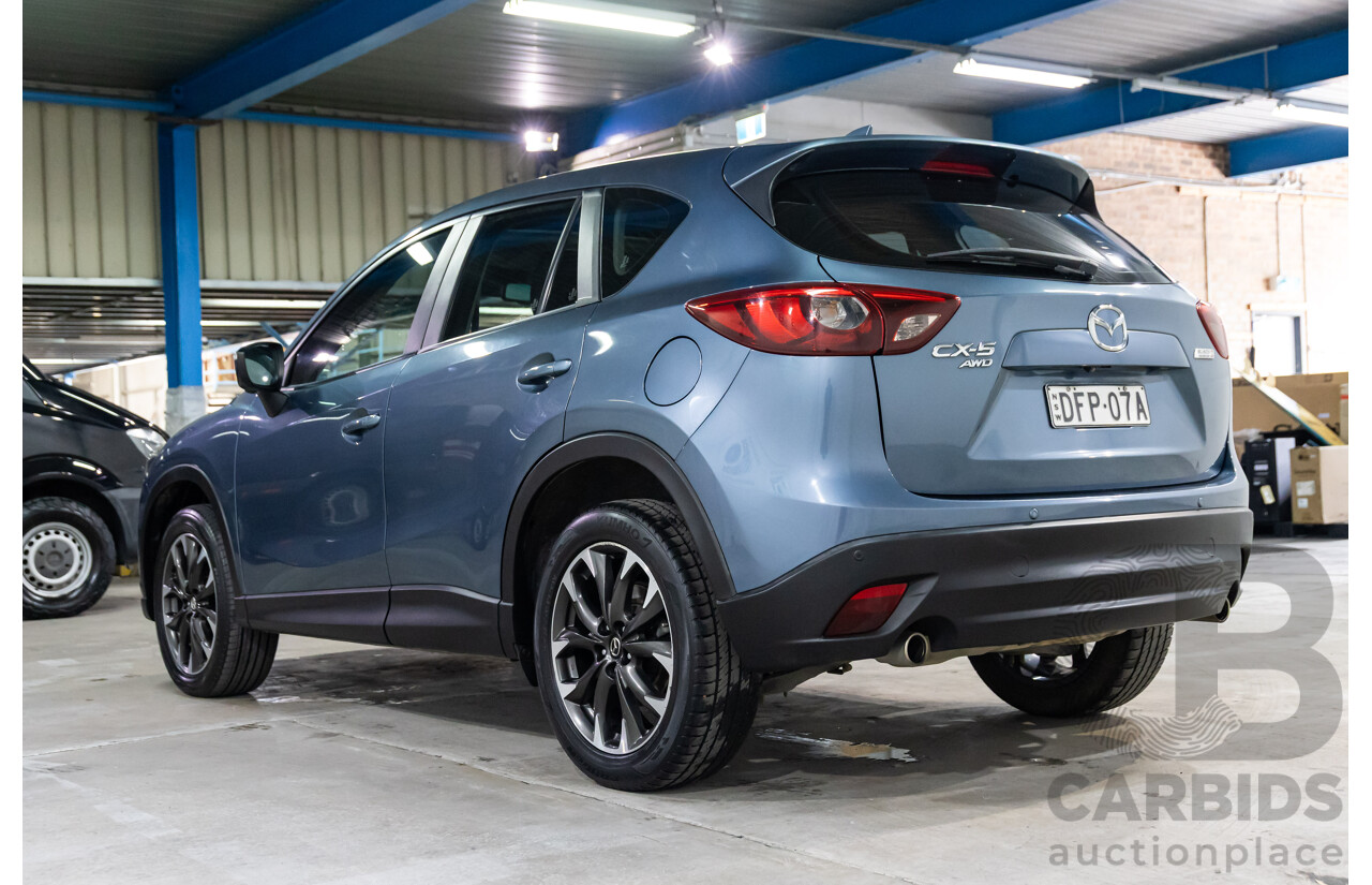 06/2016 Mazda Cx-5 Akera (AWD) MY15 4d Wagon Crystal Blue Pearl Turbo Diesel 2.2L