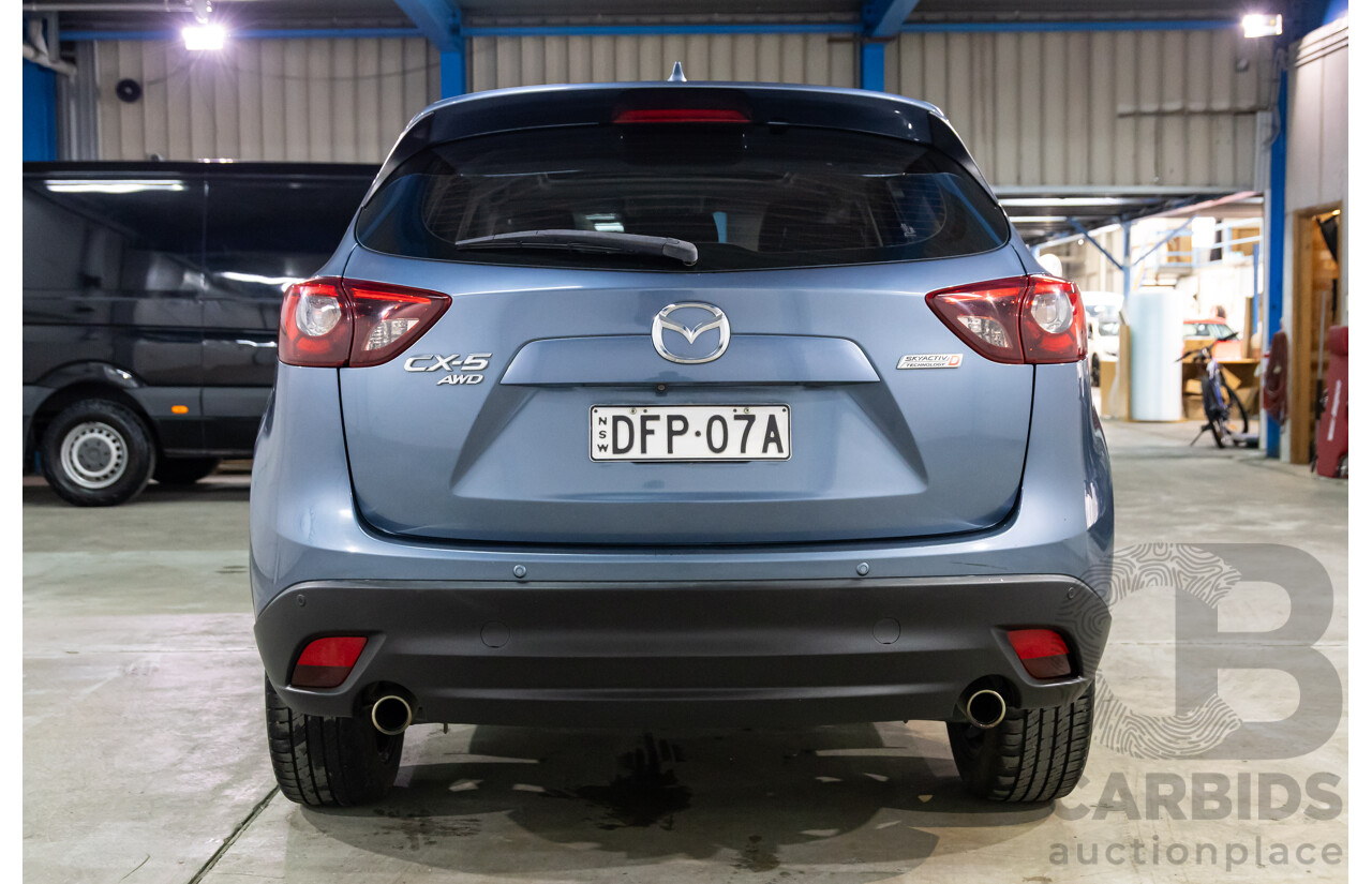 06/2016 Mazda Cx-5 Akera (AWD) MY15 4d Wagon Crystal Blue Pearl Turbo Diesel 2.2L