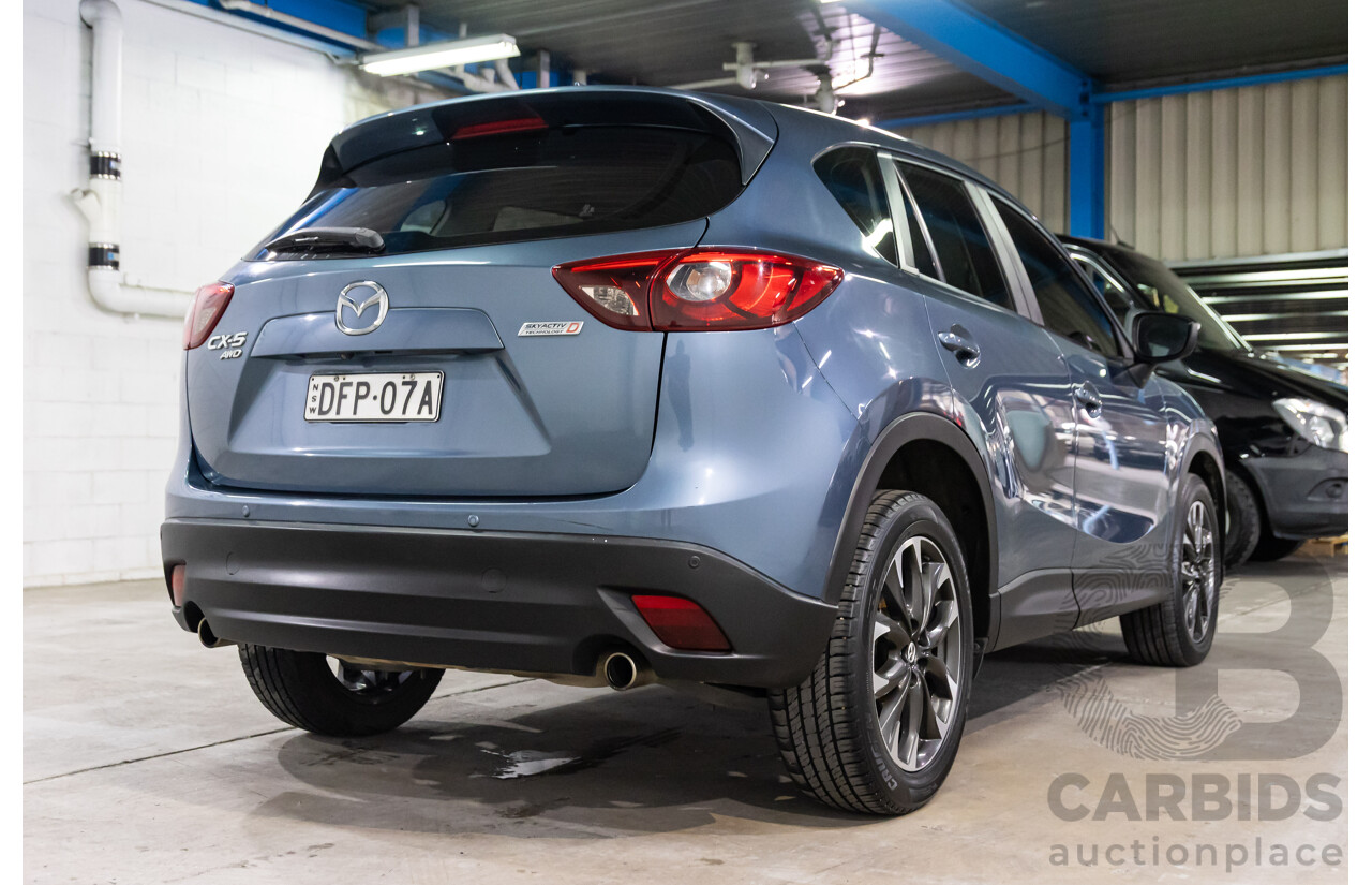 06/2016 Mazda Cx-5 Akera (AWD) MY15 4d Wagon Crystal Blue Pearl Turbo Diesel 2.2L