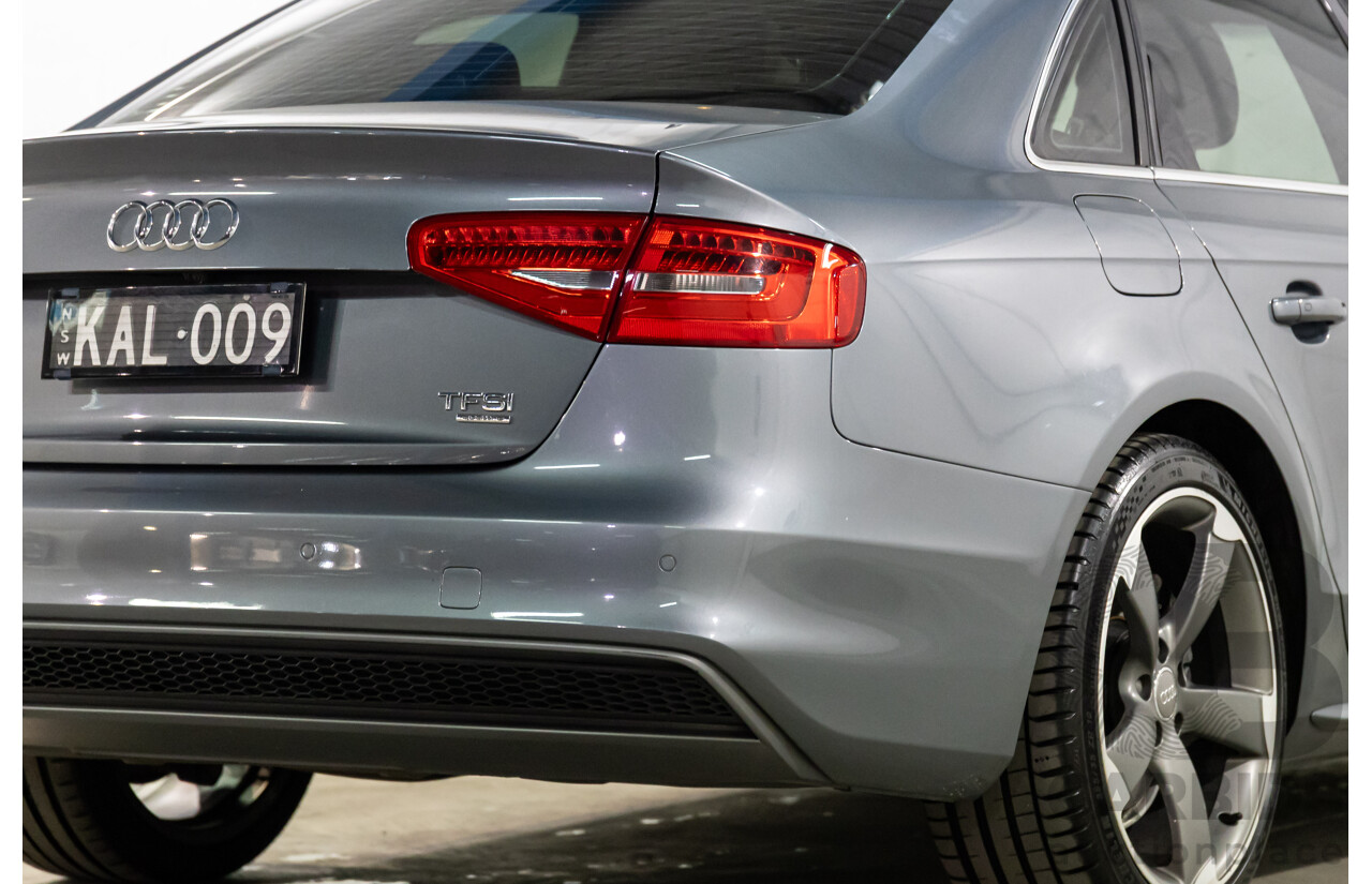 10/2014 Audi A4 2.0 TFSI Ambition Quattro (AWD) B8 (8K) MY14 4d Sedan Monsoon Grey Metallic Turbo 2.0L
