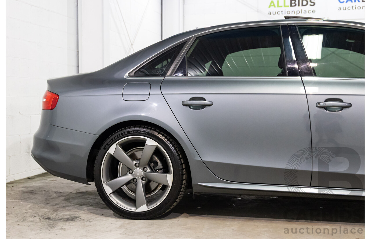 10/2014 Audi A4 2.0 TFSI Ambition Quattro (AWD) B8 (8K) MY14 4d Sedan Monsoon Grey Metallic Turbo 2.0L