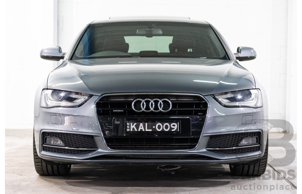 10/2014 Audi A4 2.0 TFSI Ambition Quattro (AWD) B8 (8K) MY14 4d Sedan Monsoon Grey Metallic Turbo 2.0L