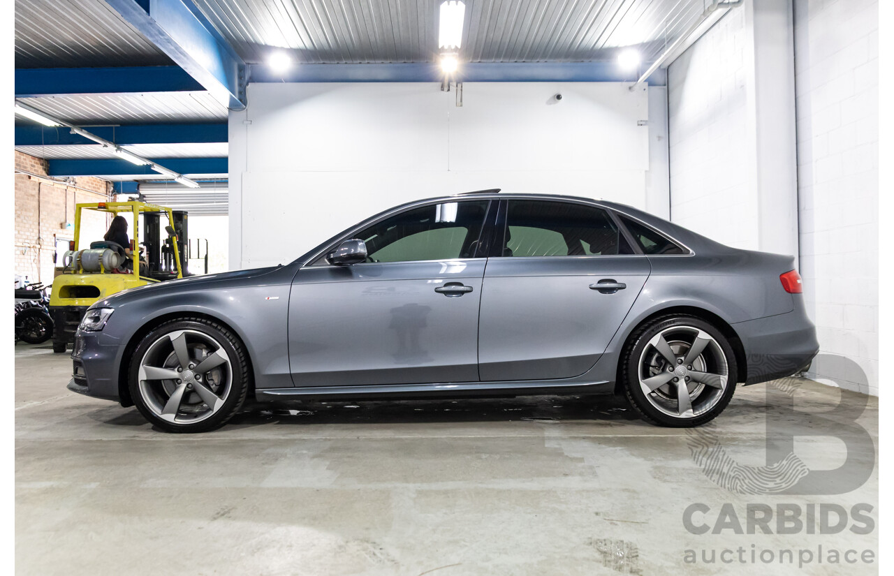10/2014 Audi A4 2.0 TFSI Ambition Quattro (AWD) B8 (8K) MY14 4d Sedan Monsoon Grey Metallic Turbo 2.0L