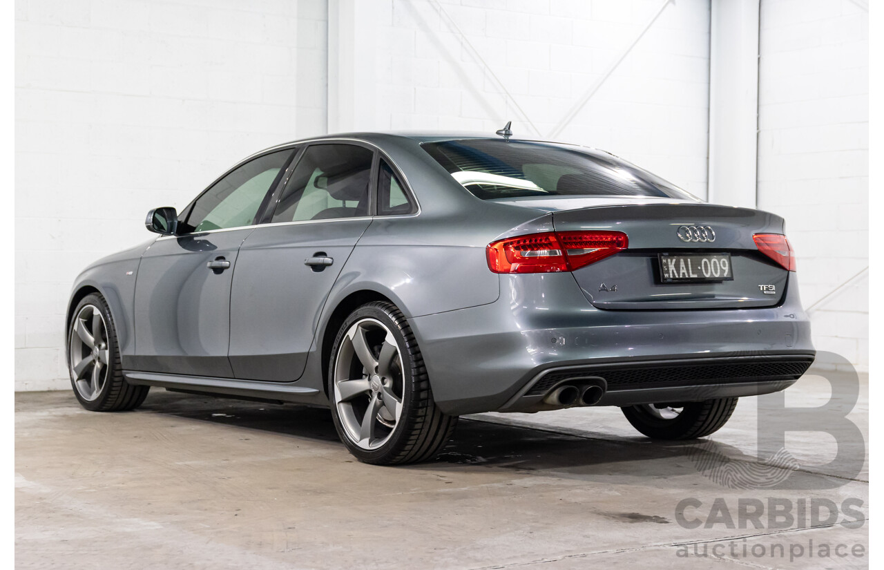 10/2014 Audi A4 2.0 TFSI Ambition Quattro (AWD) B8 (8K) MY14 4d Sedan Monsoon Grey Metallic Turbo 2.0L