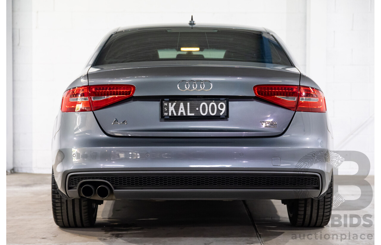 10/2014 Audi A4 2.0 TFSI Ambition Quattro (AWD) B8 (8K) MY14 4d Sedan Monsoon Grey Metallic Turbo 2.0L