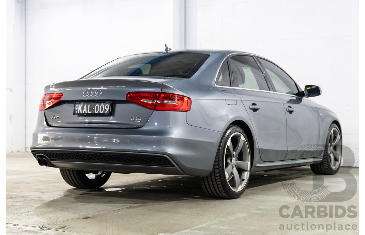 10/2014 Audi A4 2.0 TFSI Ambition Quattro (AWD) B8 (8K) MY14 4d Sedan Monsoon Grey Metallic Turbo 2.0L
