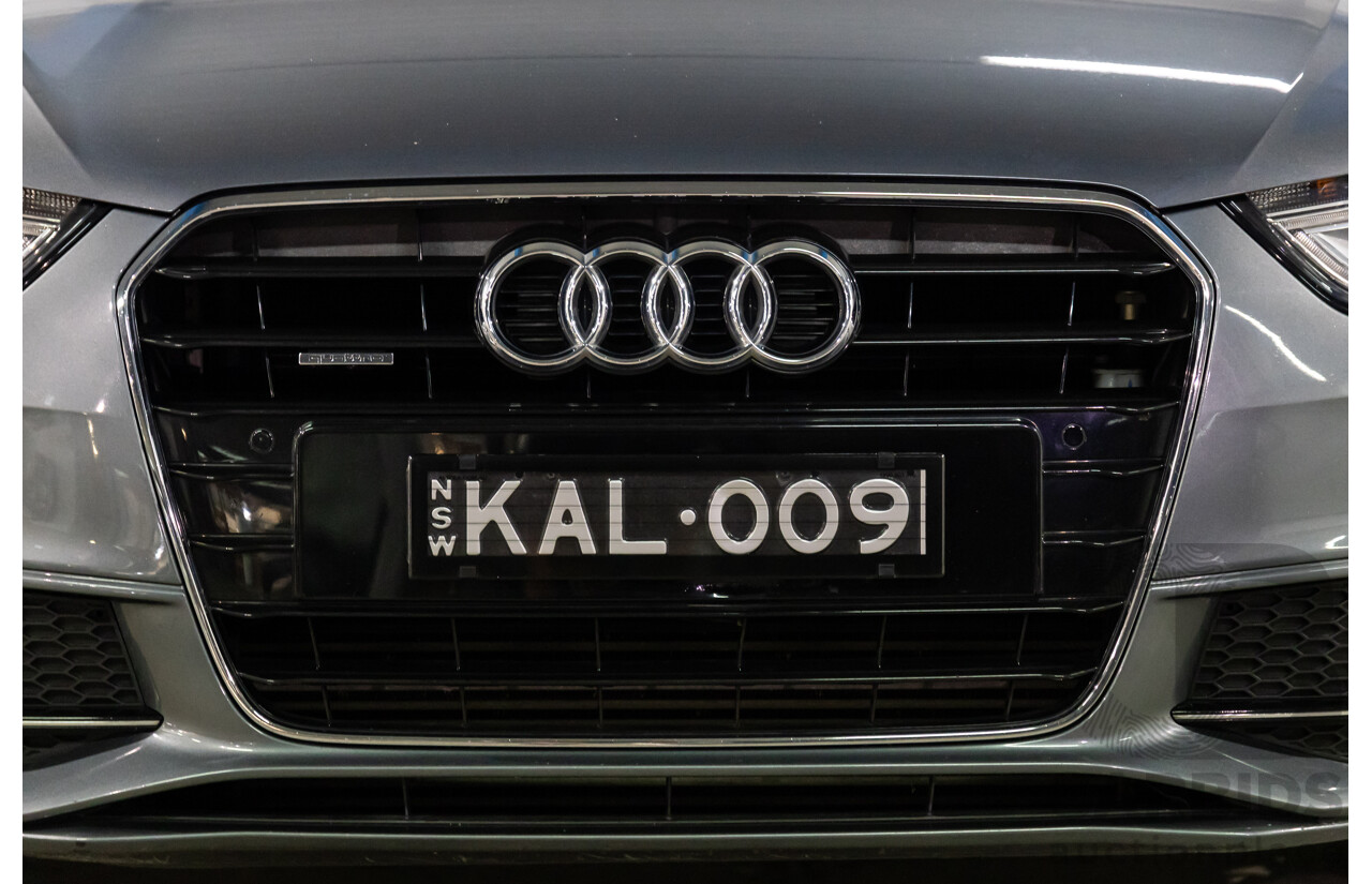 10/2014 Audi A4 2.0 TFSI Ambition Quattro (AWD) B8 (8K) MY14 4d Sedan Monsoon Grey Metallic Turbo 2.0L