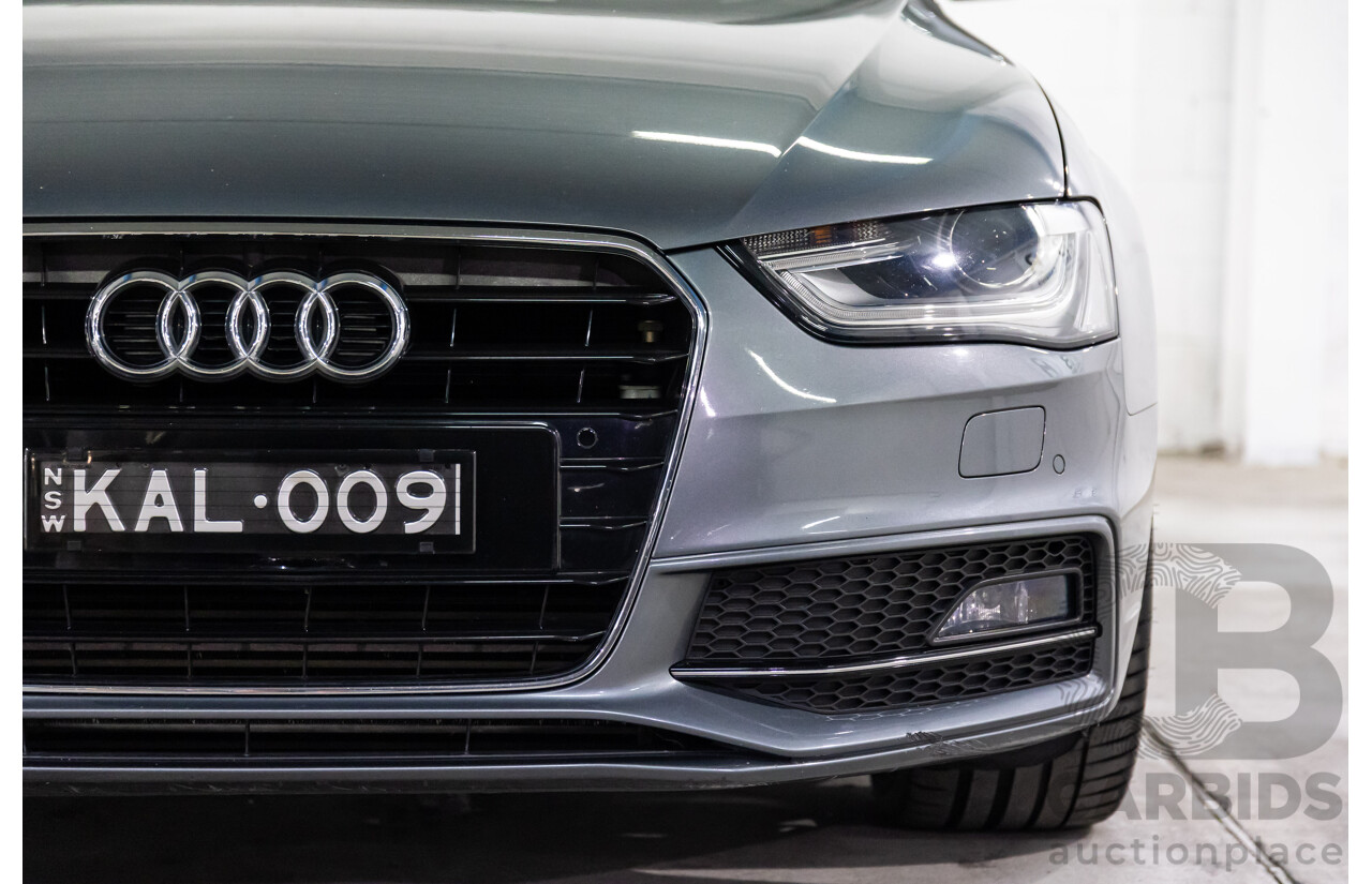 10/2014 Audi A4 2.0 TFSI Ambition Quattro (AWD) B8 (8K) MY14 4d Sedan Monsoon Grey Metallic Turbo 2.0L