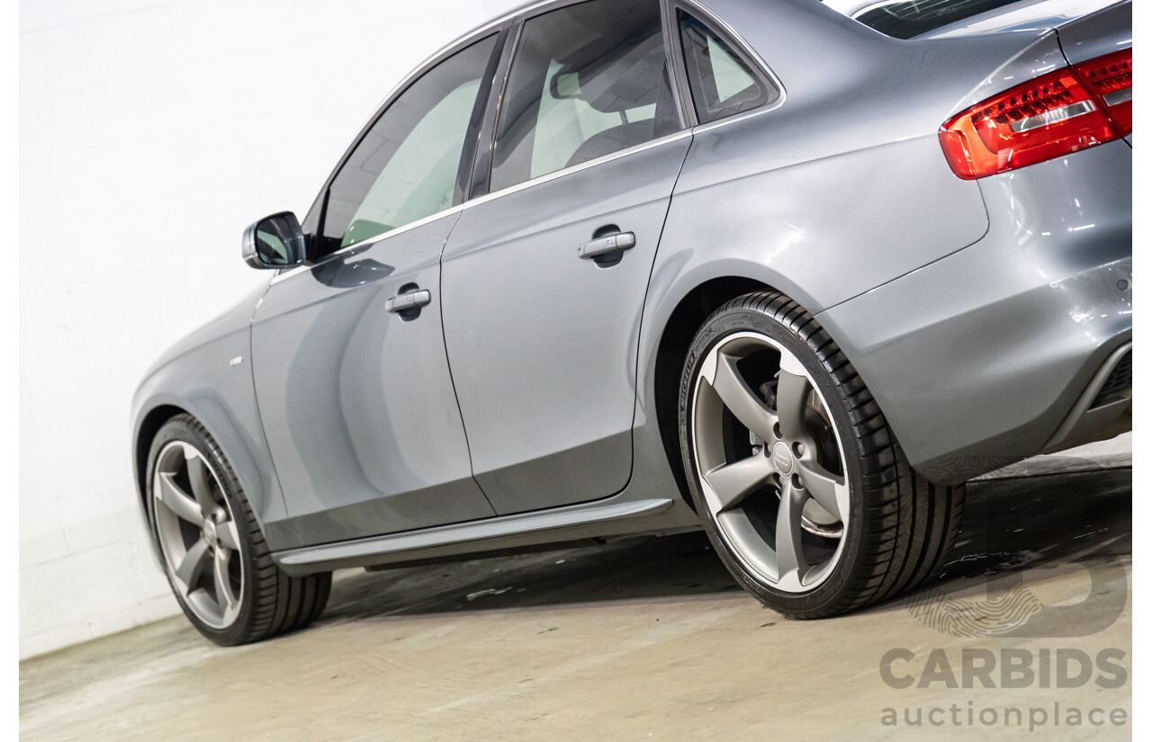 10/2014 Audi A4 2.0 TFSI Ambition Quattro (AWD) B8 (8K) MY14 4d Sedan Monsoon Grey Metallic Turbo 2.0L