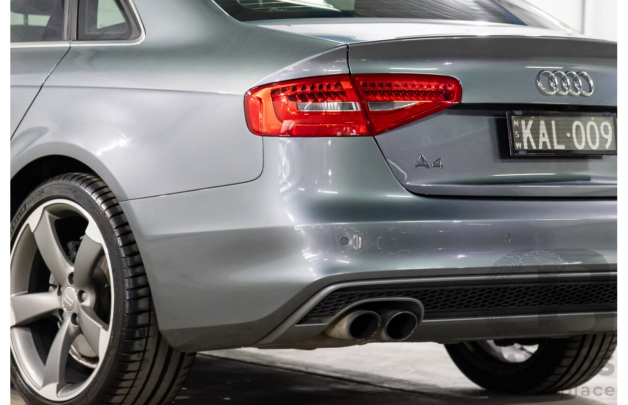 10/2014 Audi A4 2.0 TFSI Ambition Quattro (AWD) B8 (8K) MY14 4d Sedan Monsoon Grey Metallic Turbo 2.0L