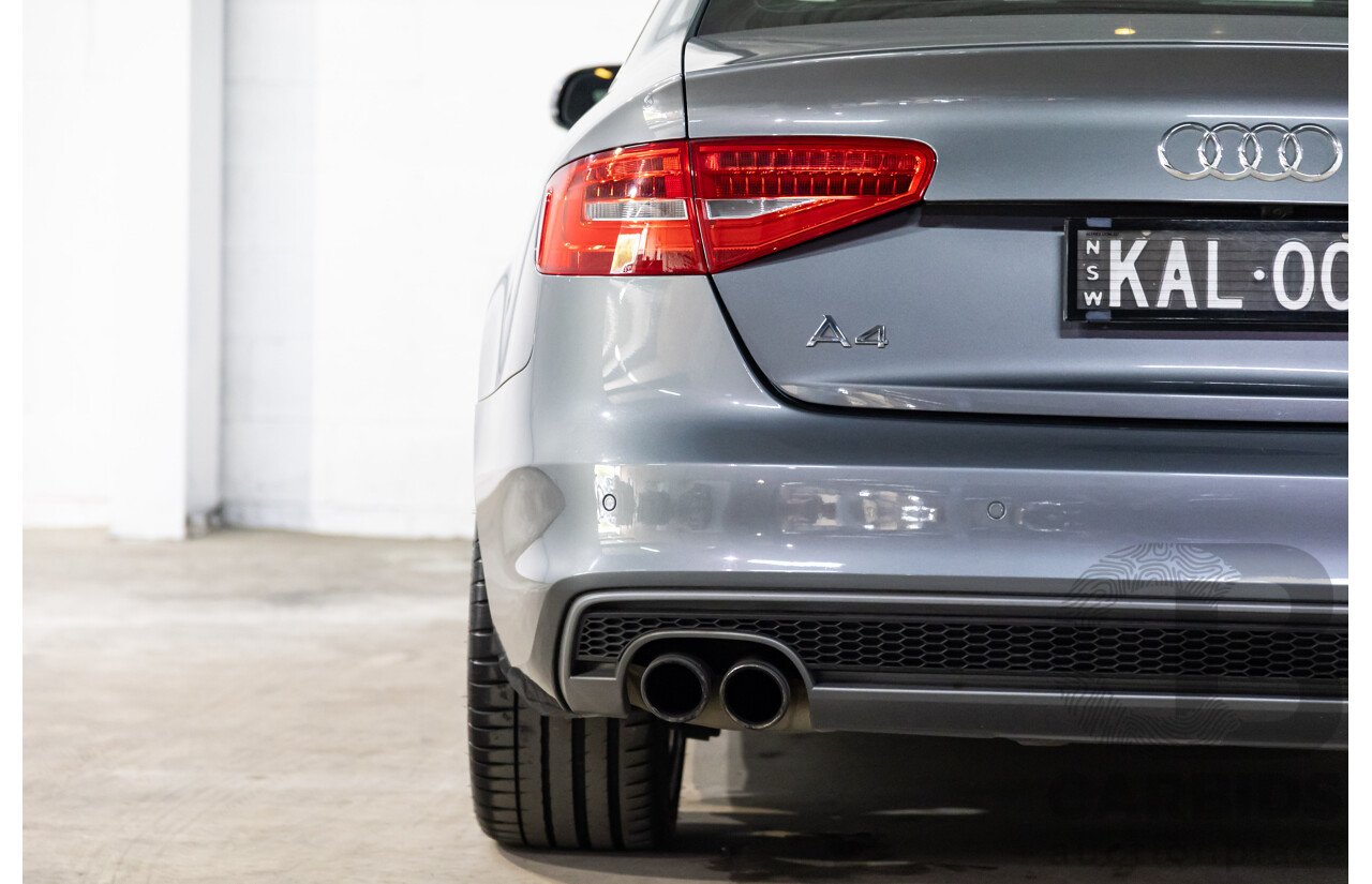 10/2014 Audi A4 2.0 TFSI Ambition Quattro (AWD) B8 (8K) MY14 4d Sedan Monsoon Grey Metallic Turbo 2.0L