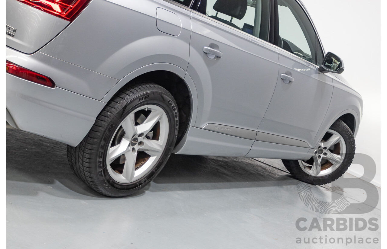 8/2016 Audi Q7 3.0 TDI Quattro (AWD) 4M MY17 4D Wagon Floret Silver Metallic (160kW) 3.0L - 7 Seater