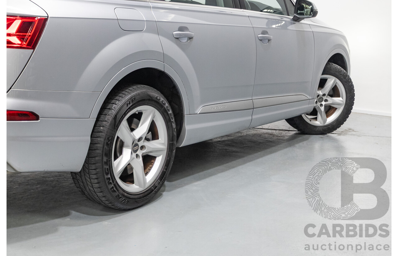 8/2016 Audi Q7 3.0 TDI Quattro (AWD) 4M MY17 4D Wagon Floret Silver Metallic (160kW) 3.0L - 7 Seater