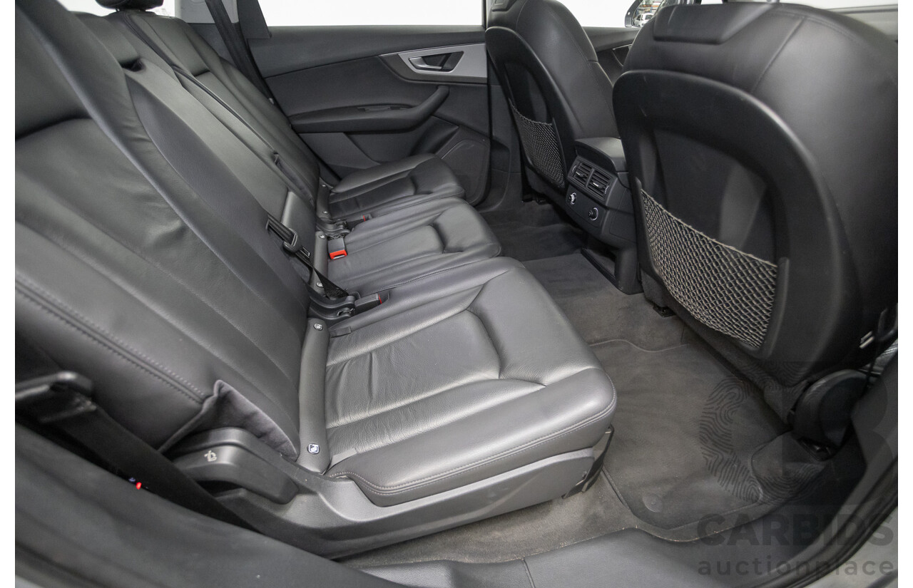 8/2016 Audi Q7 3.0 TDI Quattro (AWD) 4M MY17 4D Wagon Floret Silver Metallic (160kW) 3.0L - 7 Seater