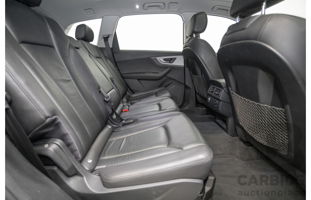 8/2016 Audi Q7 3.0 TDI Quattro (AWD) 4M MY17 4D Wagon Floret Silver Metallic (160kW) 3.0L - 7 Seater