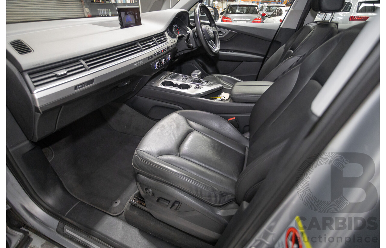 8/2016 Audi Q7 3.0 TDI Quattro (AWD) 4M MY17 4D Wagon Floret Silver Metallic (160kW) 3.0L - 7 Seater