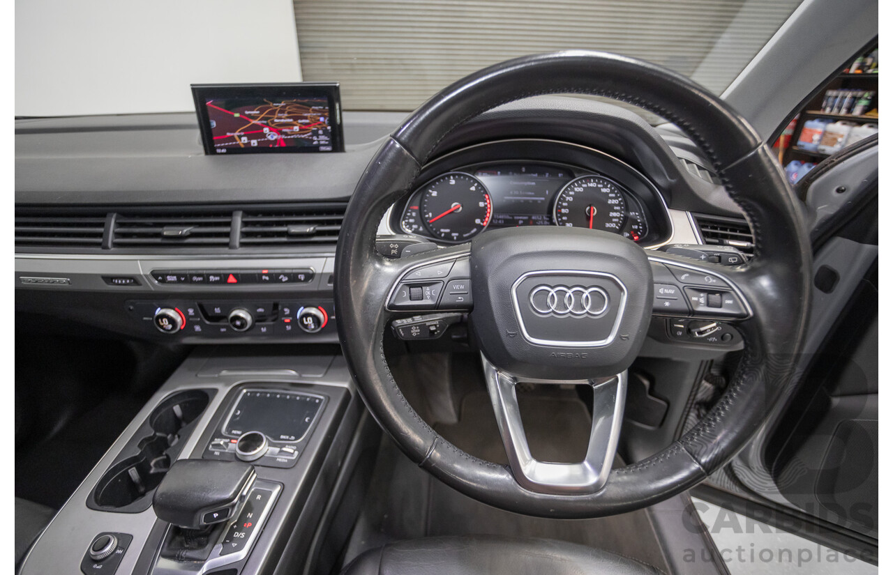 8/2016 Audi Q7 3.0 TDI Quattro (AWD) 4M MY17 4D Wagon Floret Silver Metallic (160kW) 3.0L - 7 Seater