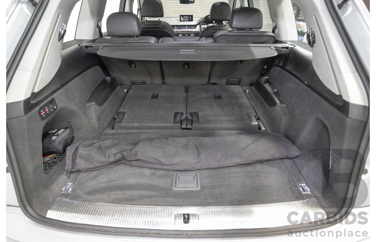 8/2016 Audi Q7 3.0 TDI Quattro (AWD) 4M MY17 4D Wagon Floret Silver Metallic (160kW) 3.0L - 7 Seater