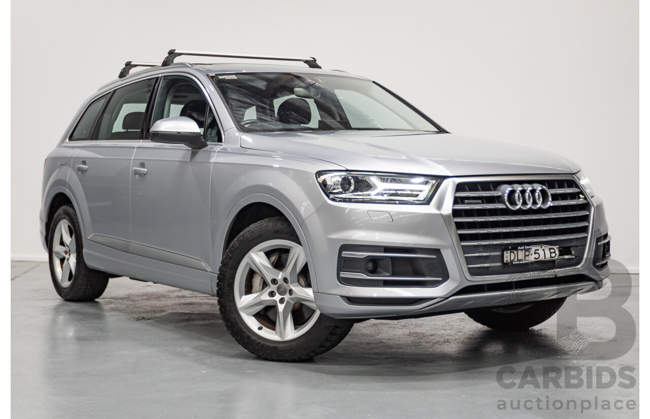 8/2016 Audi Q7 3.0 TDI Quattro (AWD) 4M MY17 4D Wagon Floret Silver Metallic (160kW) 3.0L - 7 Seater