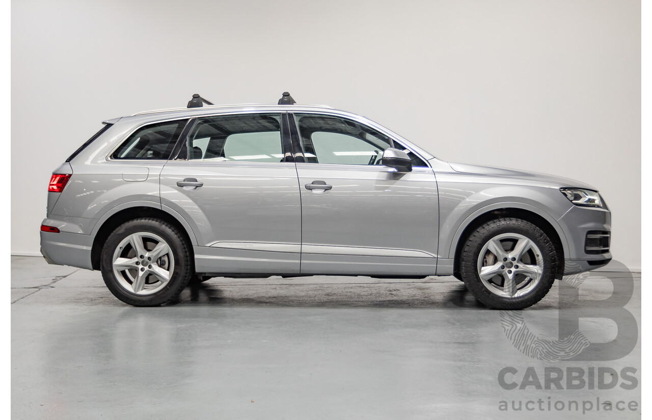 8/2016 Audi Q7 3.0 TDI Quattro (AWD) 4M MY17 4D Wagon Floret Silver Metallic (160kW) 3.0L - 7 Seater