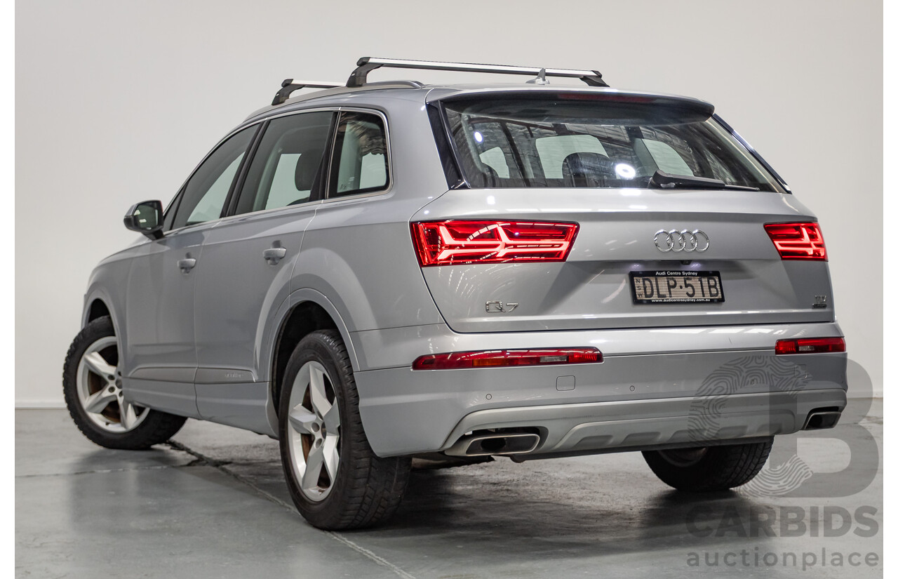 8/2016 Audi Q7 3.0 TDI Quattro (AWD) 4M MY17 4D Wagon Floret Silver Metallic (160kW) 3.0L - 7 Seater