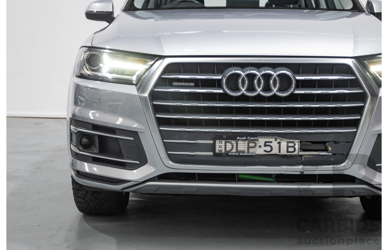 8/2016 Audi Q7 3.0 TDI Quattro (AWD) 4M MY17 4D Wagon Floret Silver Metallic (160kW) 3.0L - 7 Seater