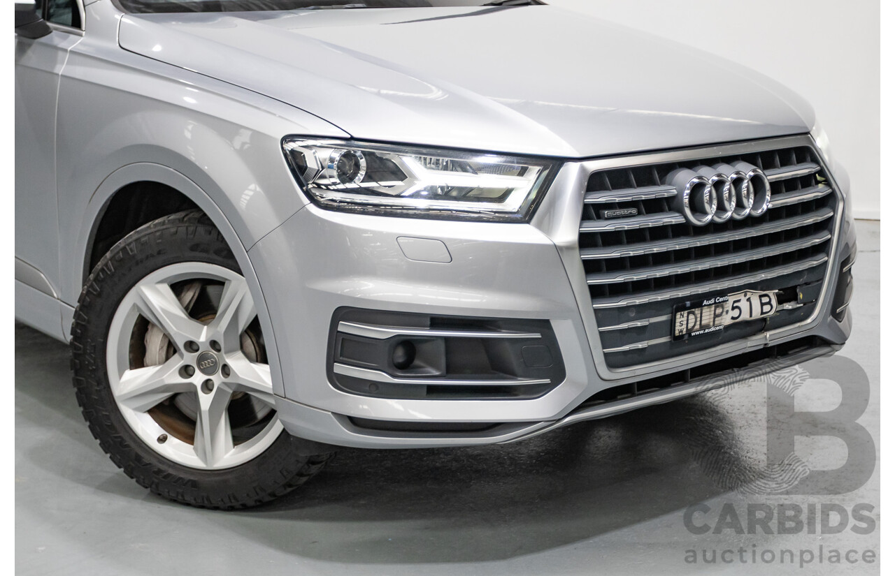 8/2016 Audi Q7 3.0 TDI Quattro (AWD) 4M MY17 4D Wagon Floret Silver Metallic (160kW) 3.0L - 7 Seater