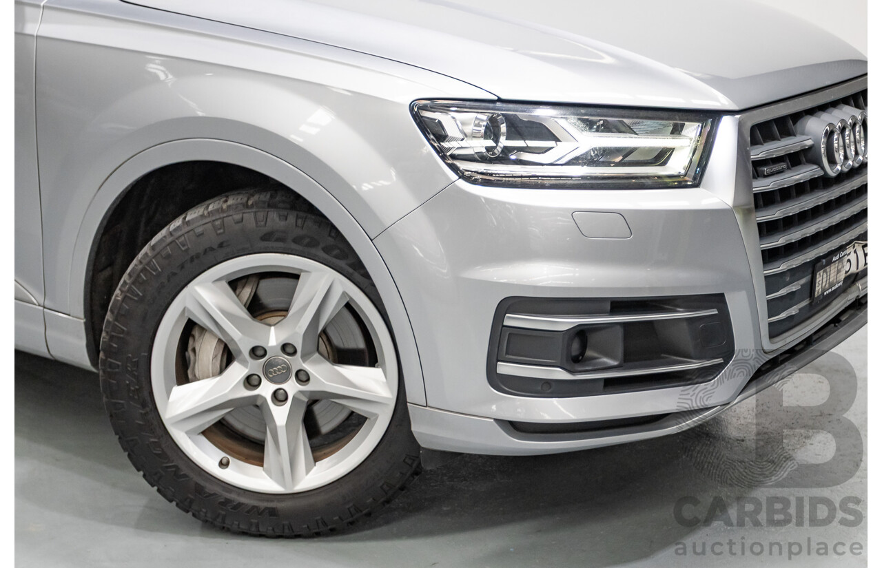 8/2016 Audi Q7 3.0 TDI Quattro (AWD) 4M MY17 4D Wagon Floret Silver Metallic (160kW) 3.0L - 7 Seater