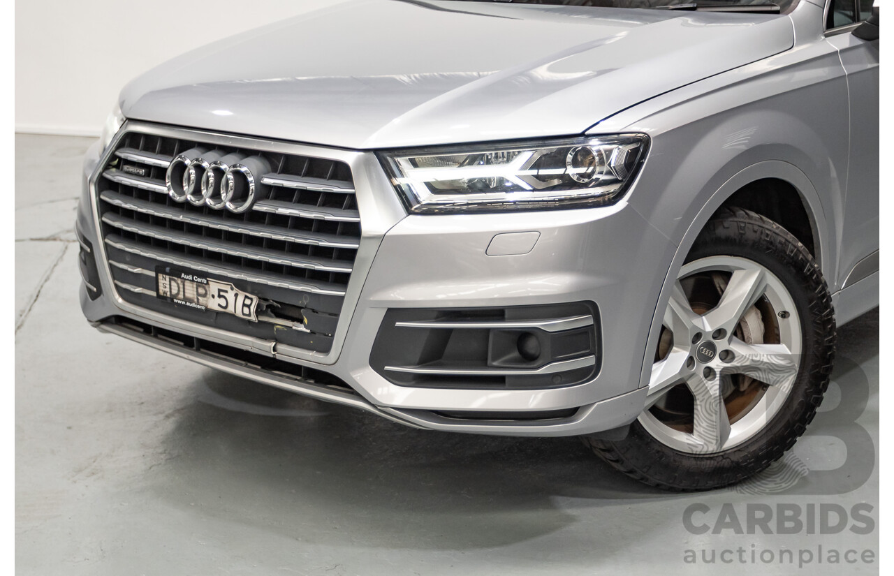 8/2016 Audi Q7 3.0 TDI Quattro (AWD) 4M MY17 4D Wagon Floret Silver Metallic (160kW) 3.0L - 7 Seater