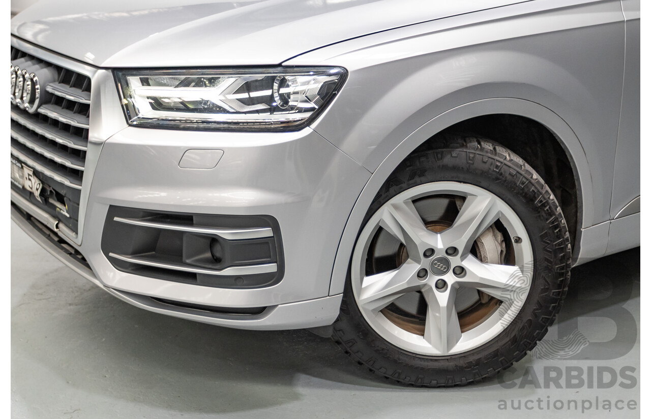 8/2016 Audi Q7 3.0 TDI Quattro (AWD) 4M MY17 4D Wagon Floret Silver Metallic (160kW) 3.0L - 7 Seater