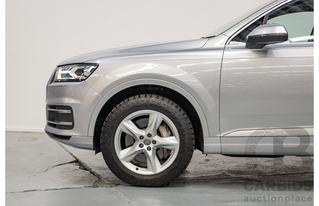 8/2016 Audi Q7 3.0 TDI Quattro (AWD) 4M MY17 4D Wagon Floret Silver Metallic (160kW) 3.0L - 7 Seater