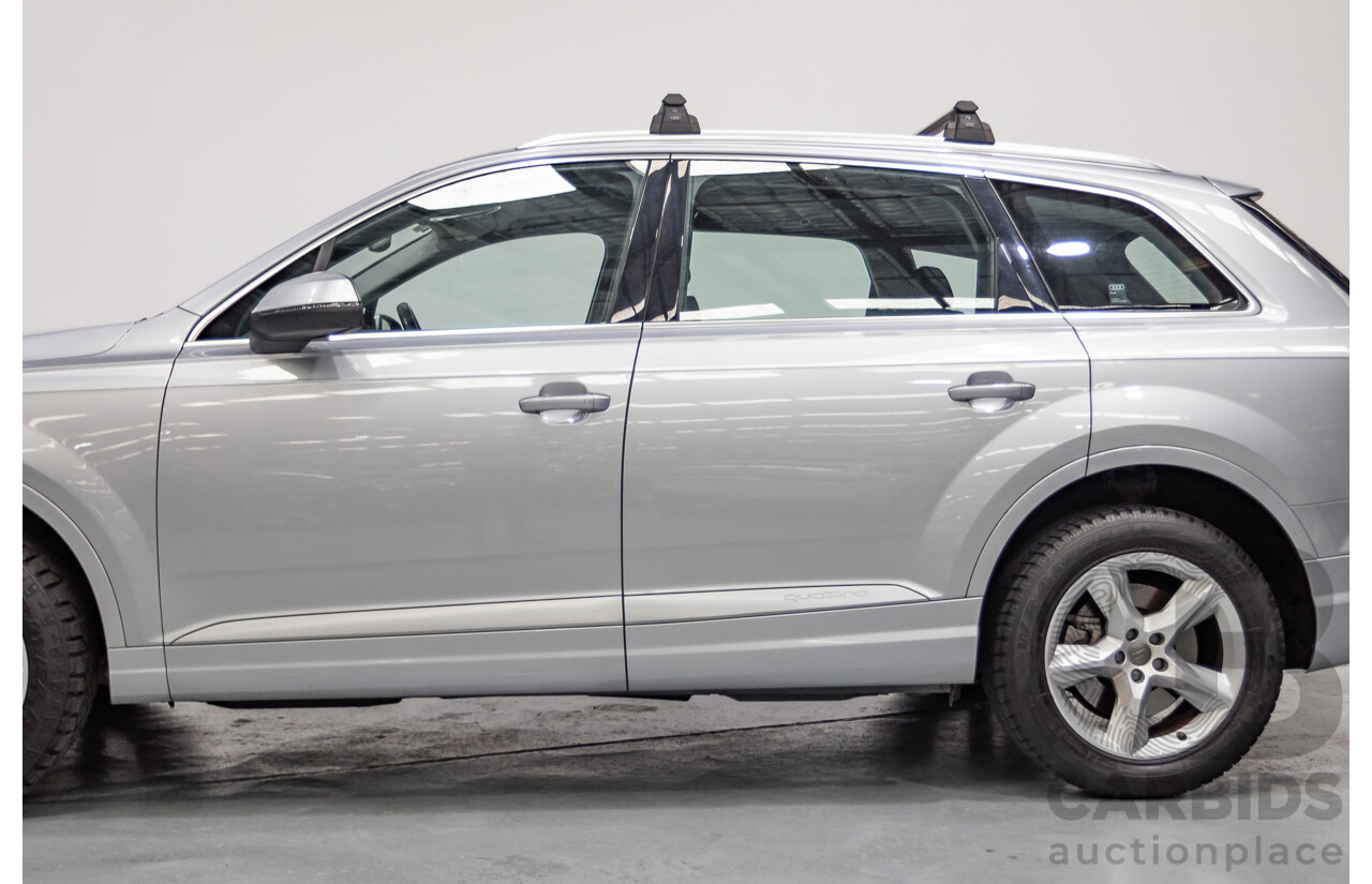8/2016 Audi Q7 3.0 TDI Quattro (AWD) 4M MY17 4D Wagon Floret Silver Metallic (160kW) 3.0L - 7 Seater