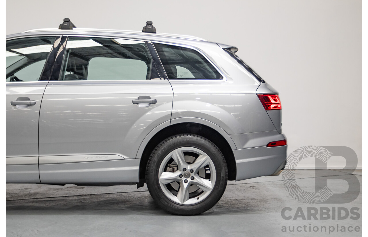 8/2016 Audi Q7 3.0 TDI Quattro (AWD) 4M MY17 4D Wagon Floret Silver Metallic (160kW) 3.0L - 7 Seater