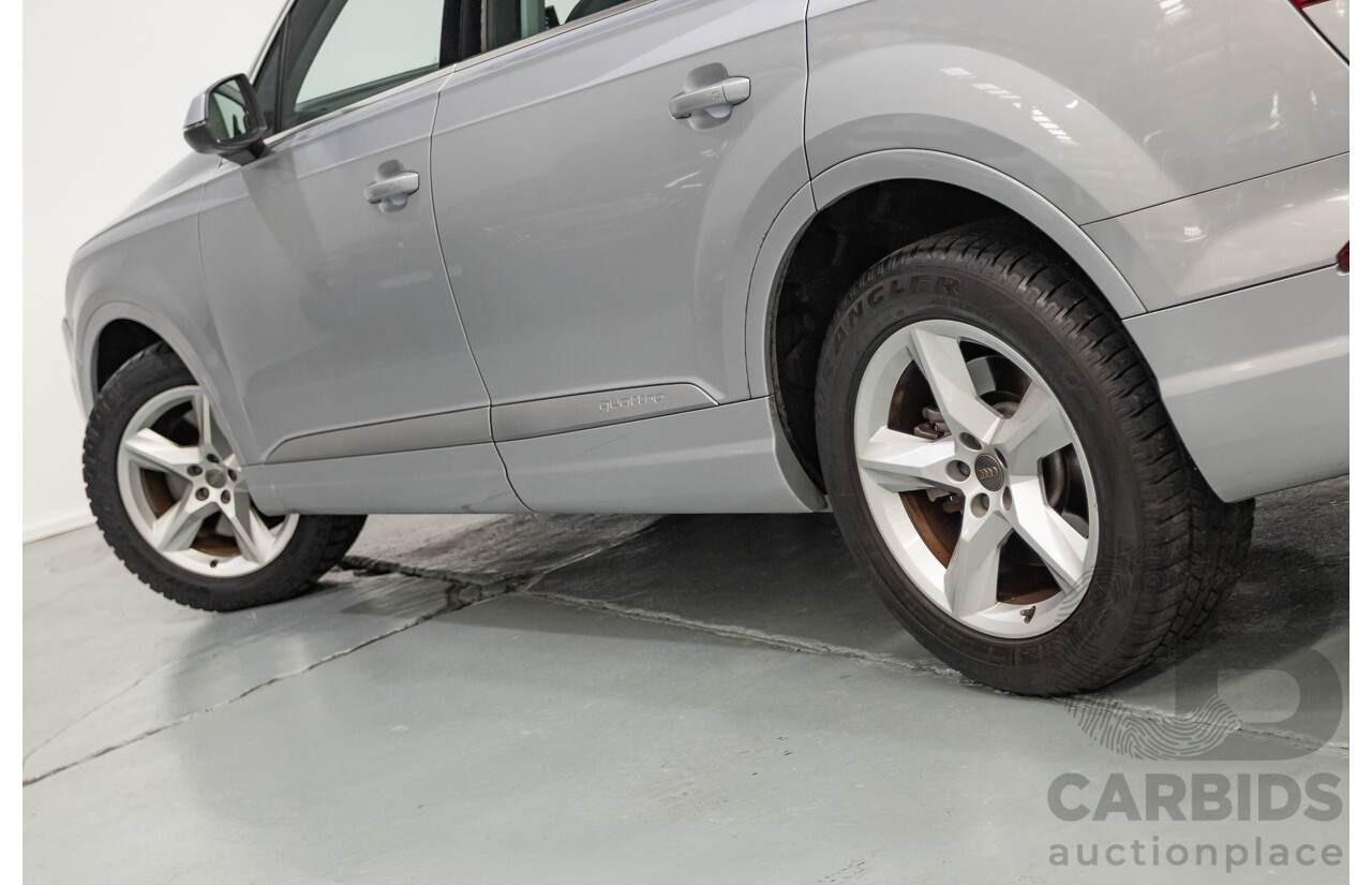 8/2016 Audi Q7 3.0 TDI Quattro (AWD) 4M MY17 4D Wagon Floret Silver Metallic (160kW) 3.0L - 7 Seater