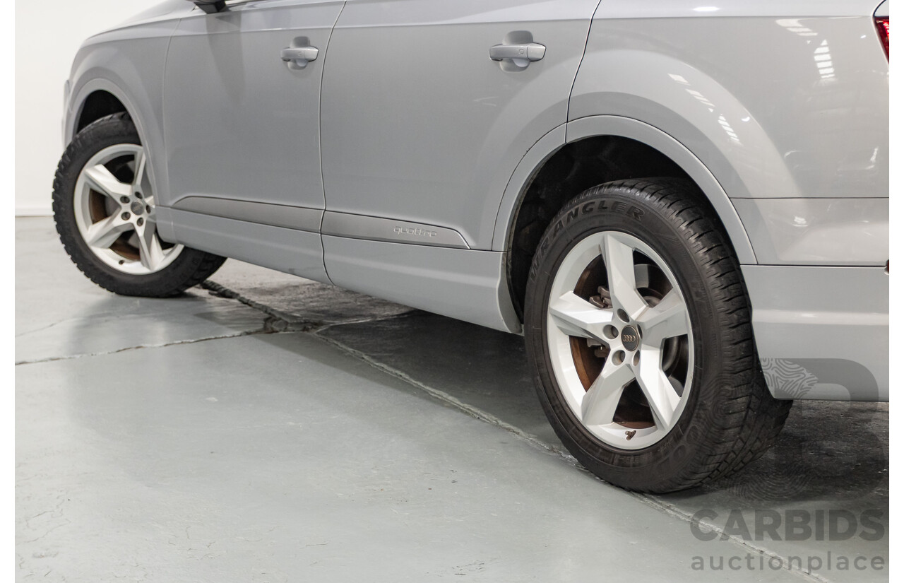8/2016 Audi Q7 3.0 TDI Quattro (AWD) 4M MY17 4D Wagon Floret Silver Metallic (160kW) 3.0L - 7 Seater