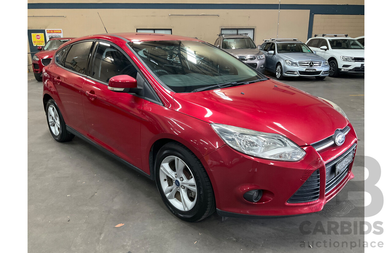 4/2014 Ford Focus Trend LW MK2 Upgrade 5d Hatchback Ruby Red Turbo Diesel 2.0L