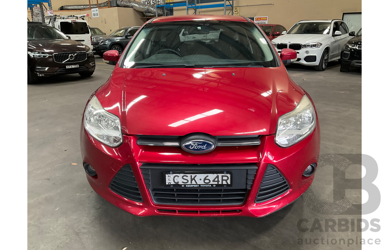 4/2014 Ford Focus Trend LW MK2 Upgrade 5d Hatchback Ruby Red Turbo Diesel 2.0L